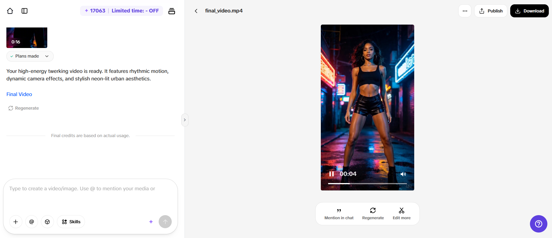 Generate and Customize Twerking Video