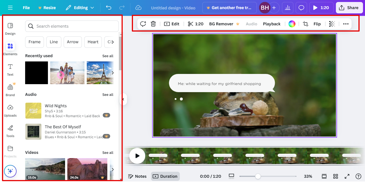 Canva video meme editor