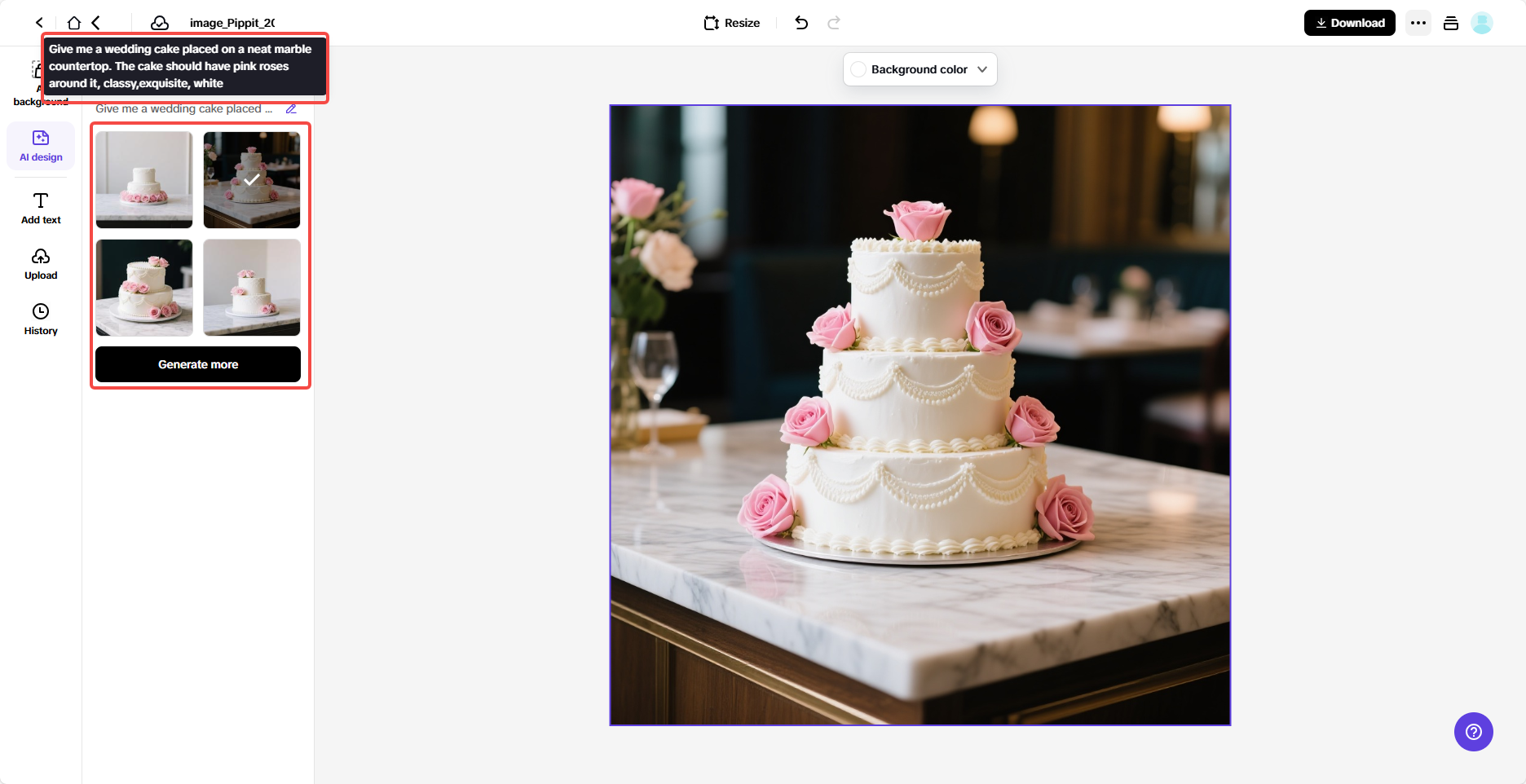 Auto-generate images from text