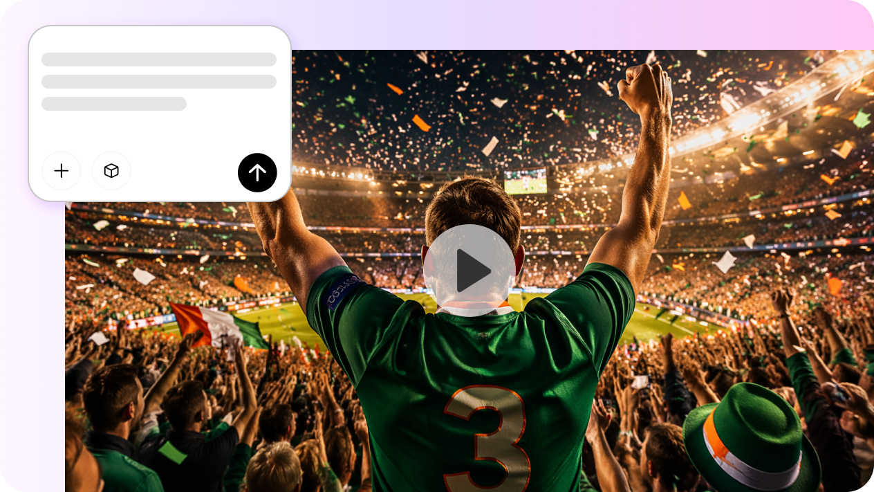 Generate sports videos from prompts, images, or clips