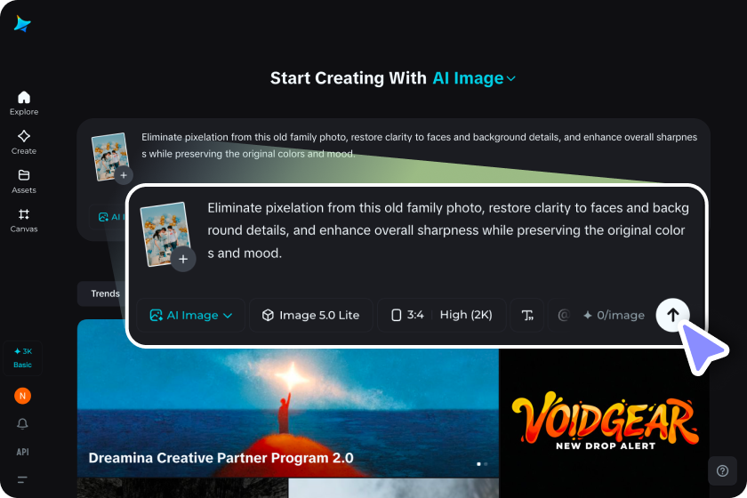Upload your pixelated image 
