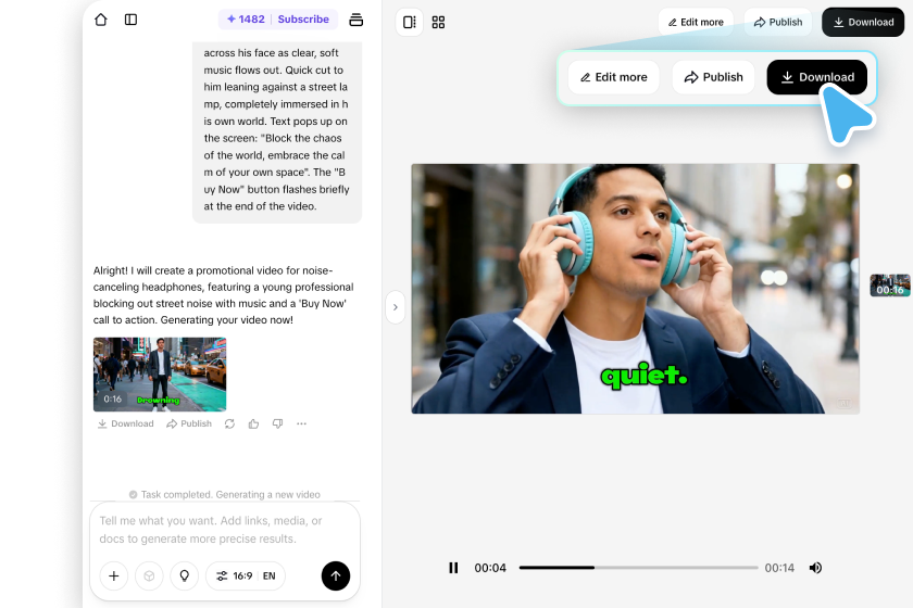 Export your YouTube video ad
