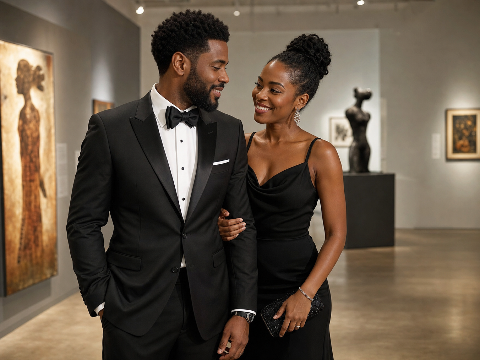 Modern gallery black tie
