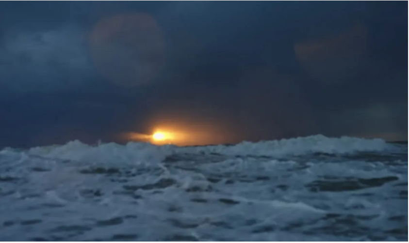 Sound film transitions of a thunder storm