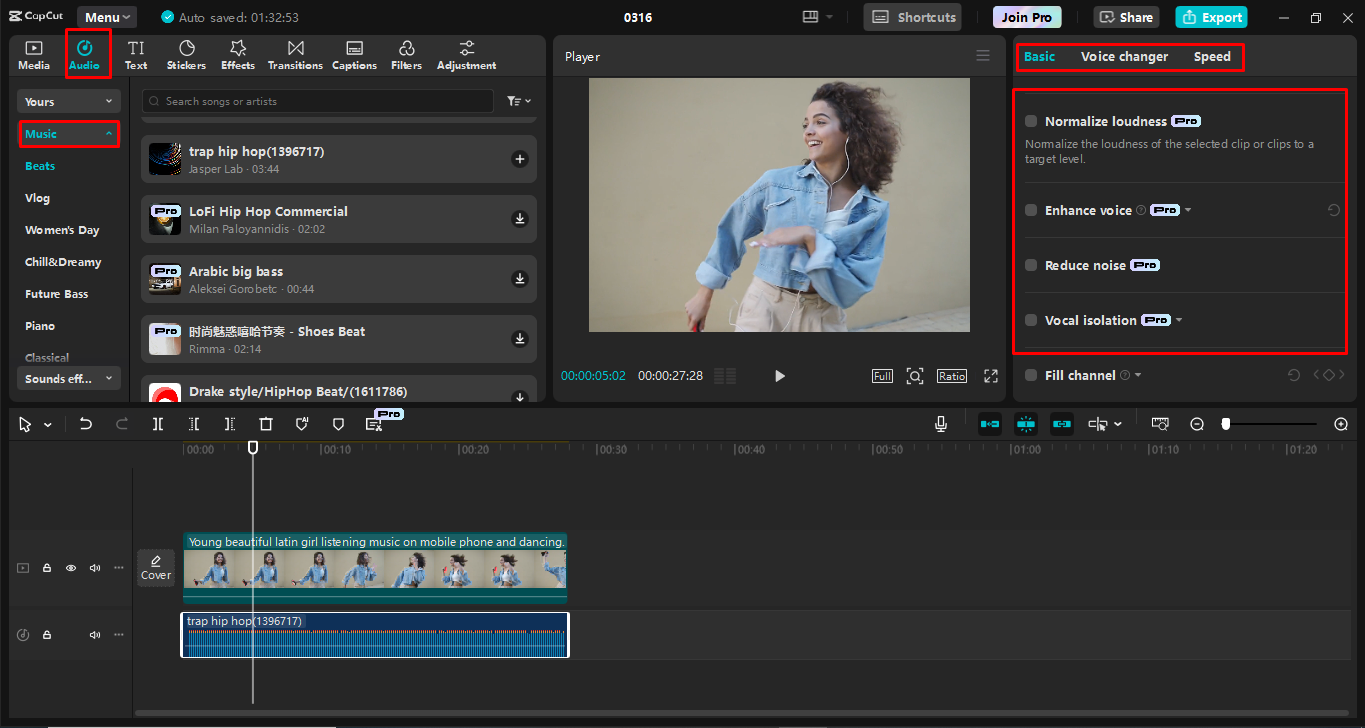 Add your favorite song to the CapCut desktop video editor
