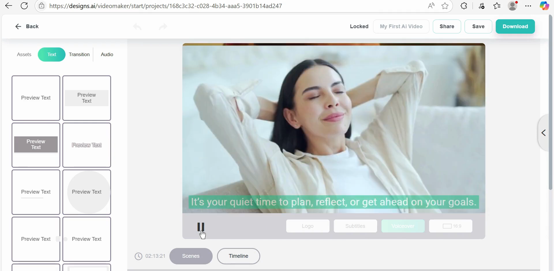 Designs AI - best free AI video generator from text