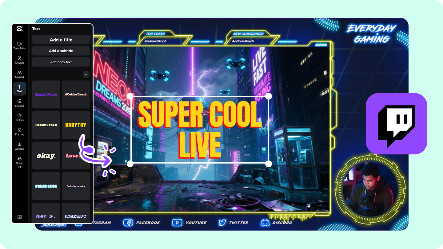 Twitch overlay maker