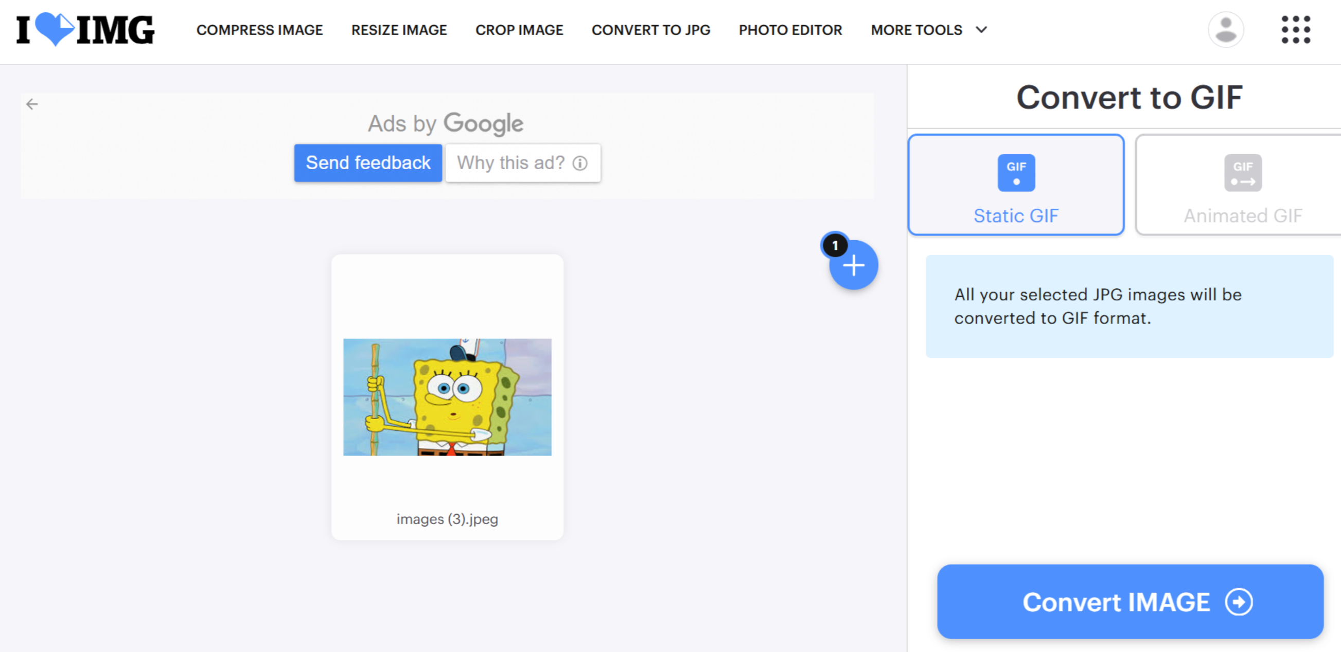 iLoveIMG: la herramienta fácil para aprender cómo convertir una imagen en un GIF.
