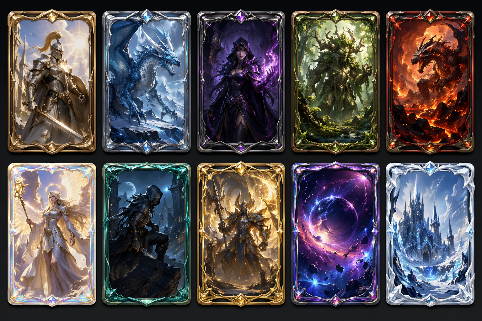 AI Trading Card creative variations preview