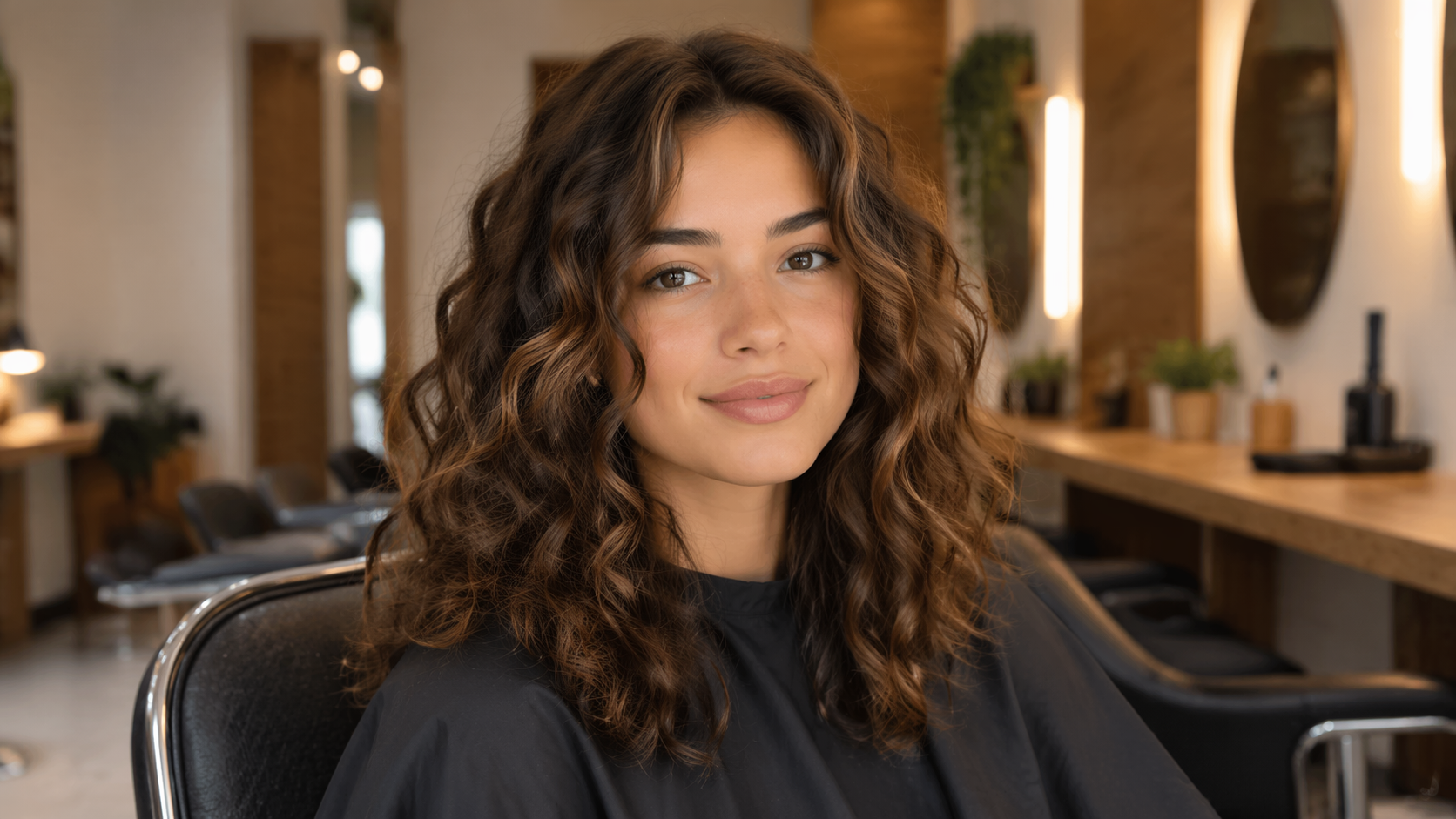 Dreaminaカーリーヘアフィルタープロンプトの例2:スタジオカーリーヘアフィルタールック