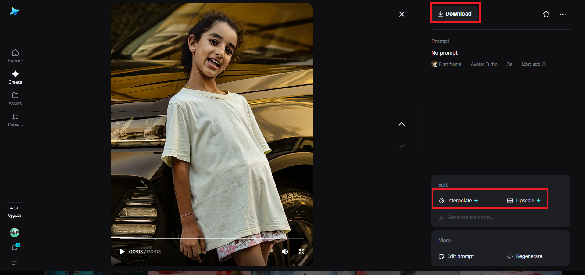 Edit and download