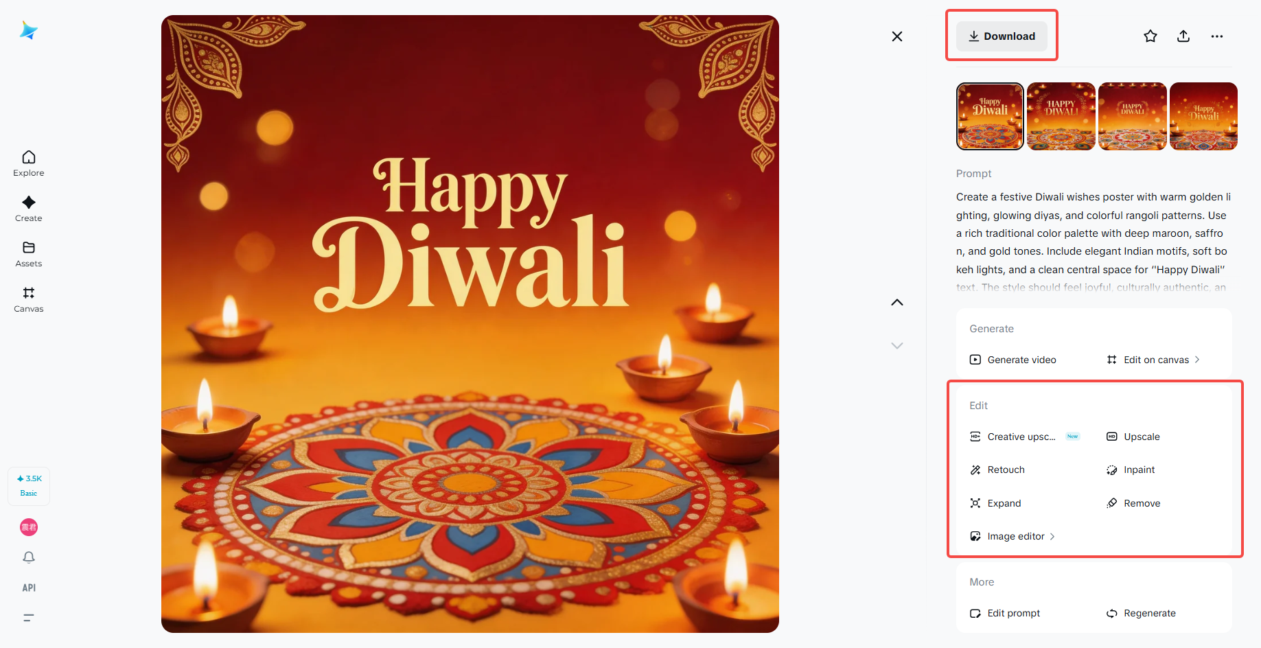 Preview, refine, and download your poster