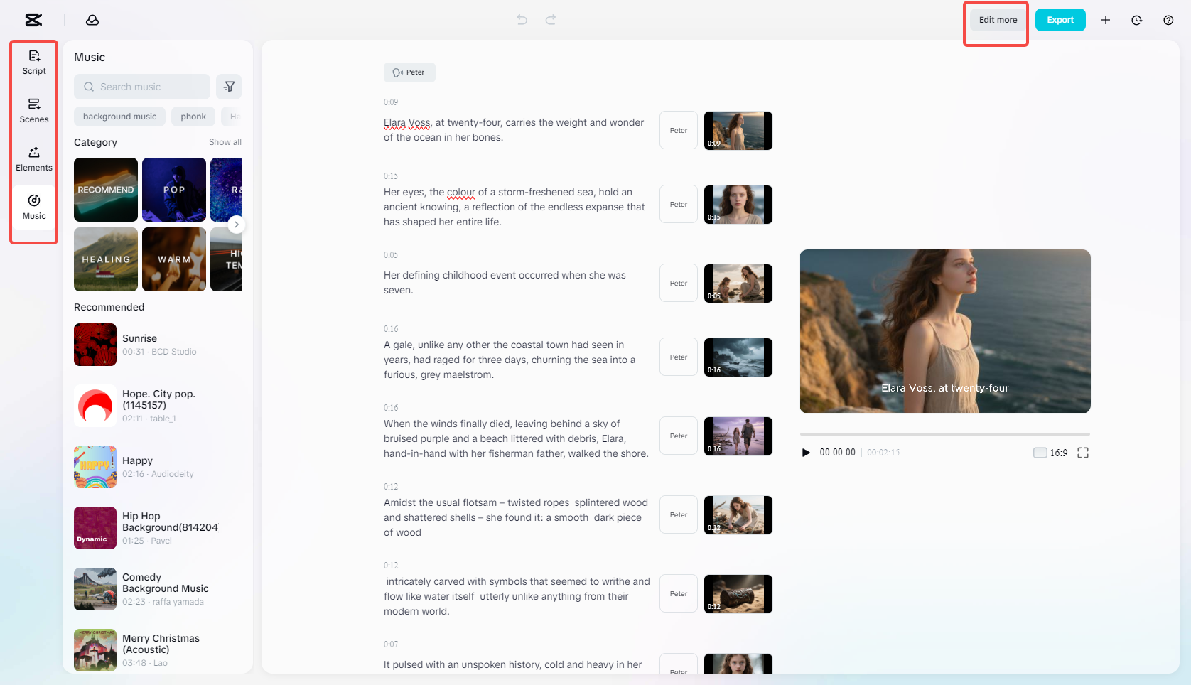 Review and refine your story scenes