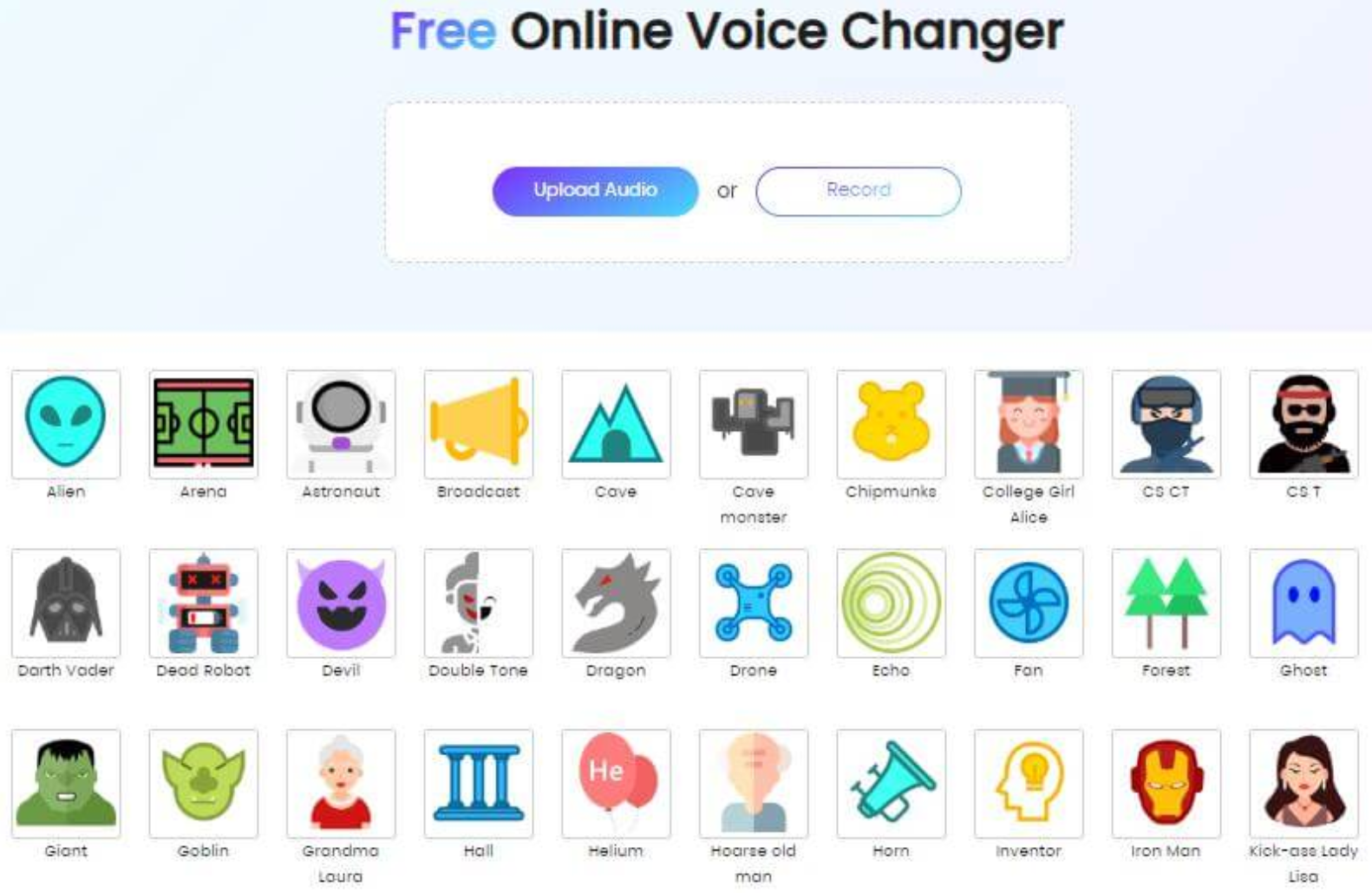 Інтерфейс TopMediaAI - один з кращих безкоштовних онлайн голосових чейнджерів