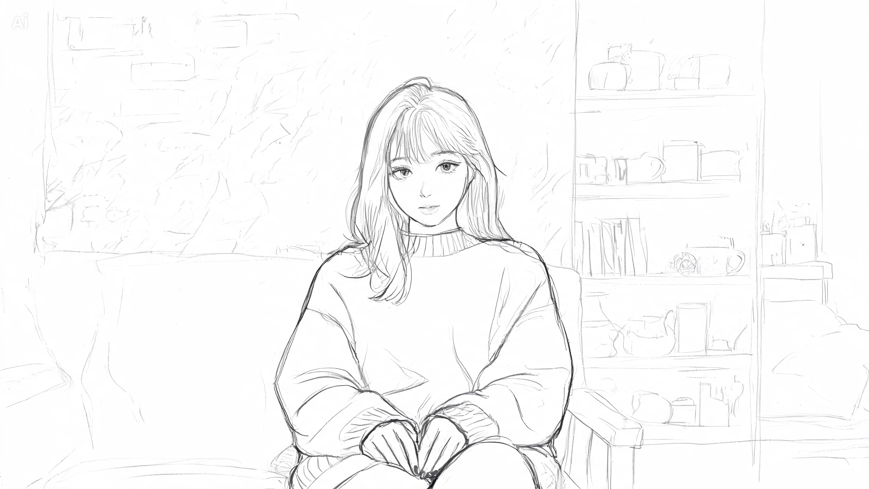 Clean background detail for photo to line drawing output