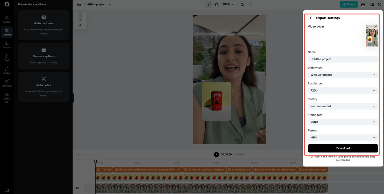 Export your video