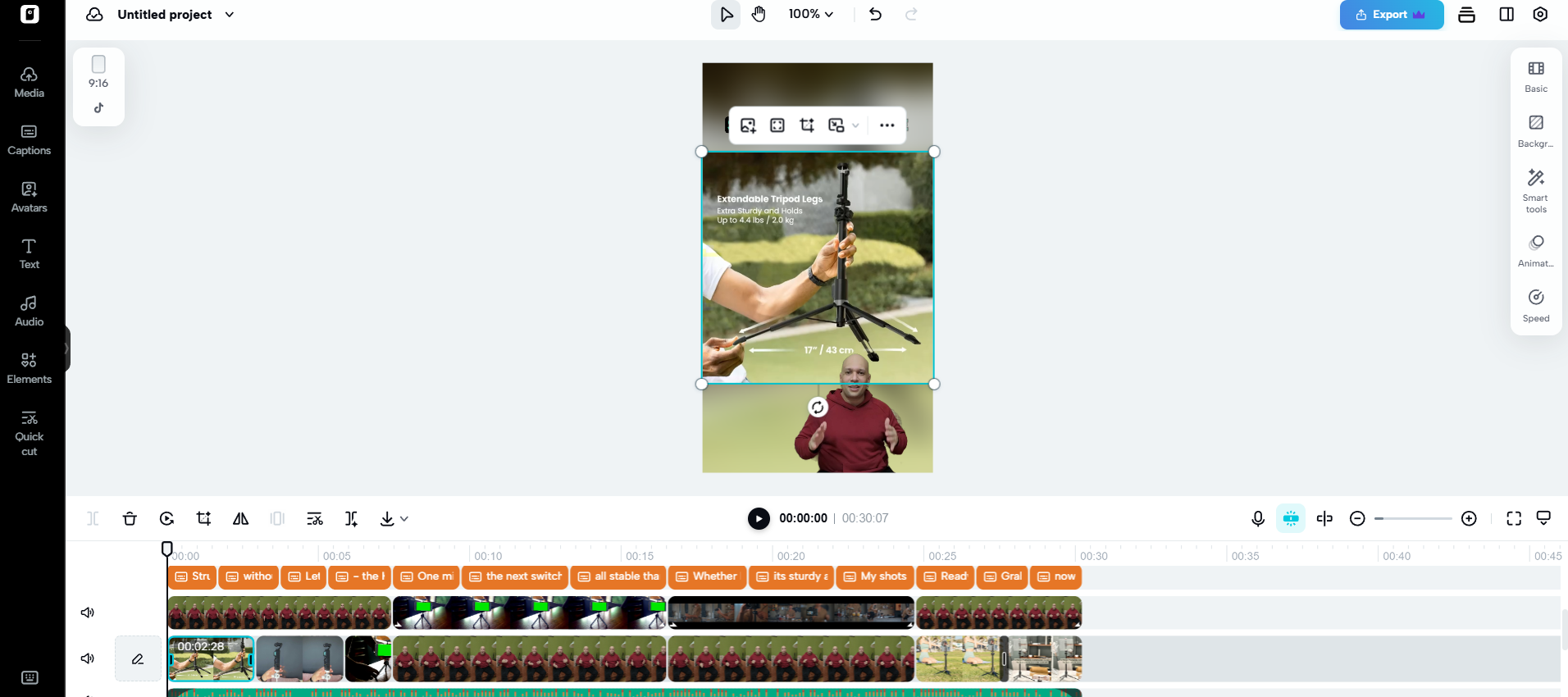 Multi-track video editor