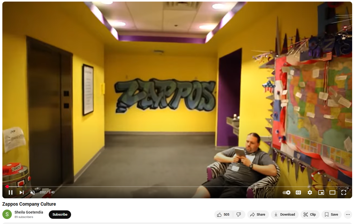 Cultura de la empresa - Video de incorporación de la cultura de Zappos