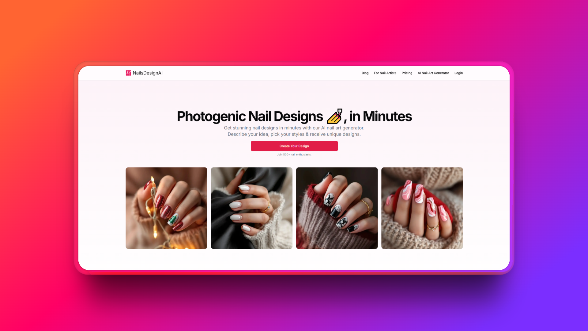 Generating nail art with NailsDesignAI