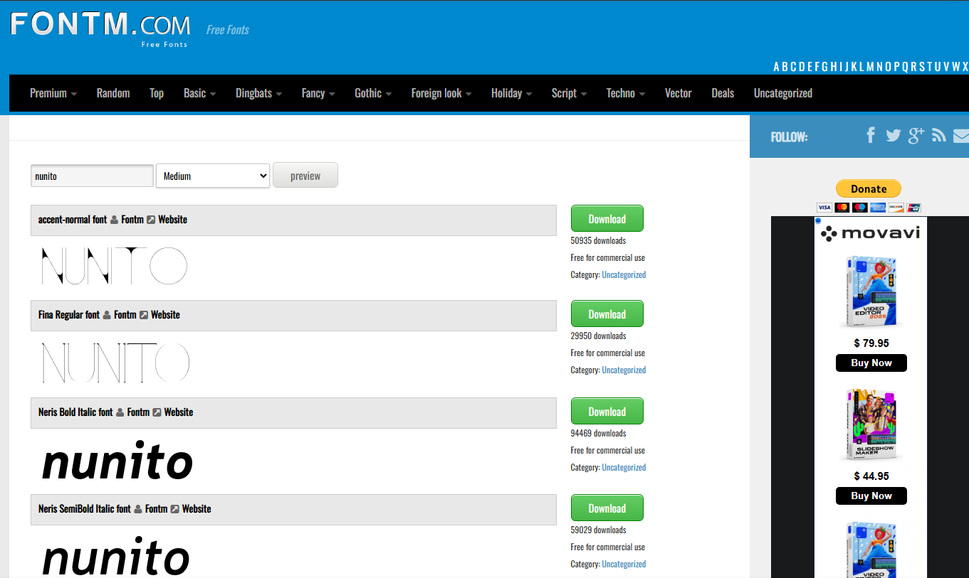 แบบอักษร FontM Nunito