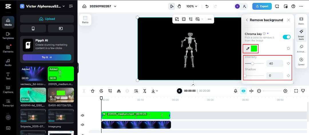 chroma key CapCut online editor
