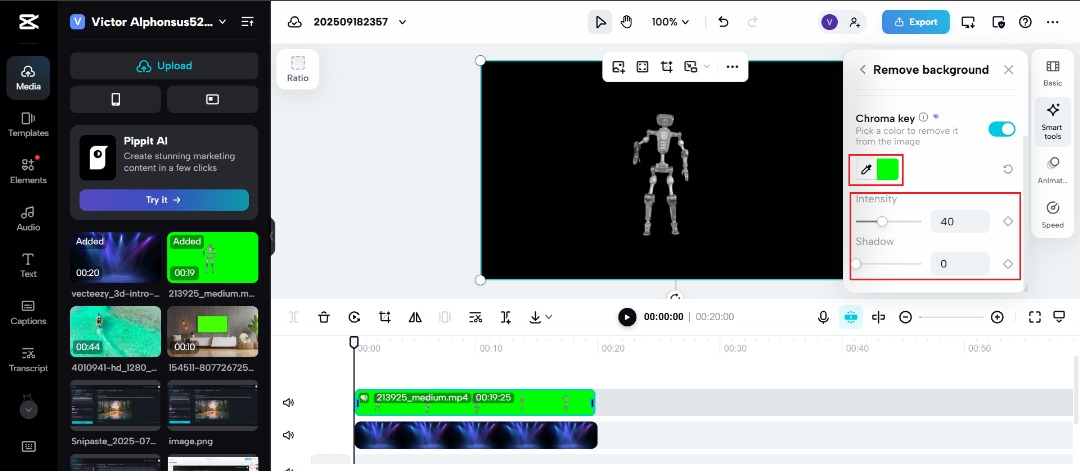 chroma key capcut online editor