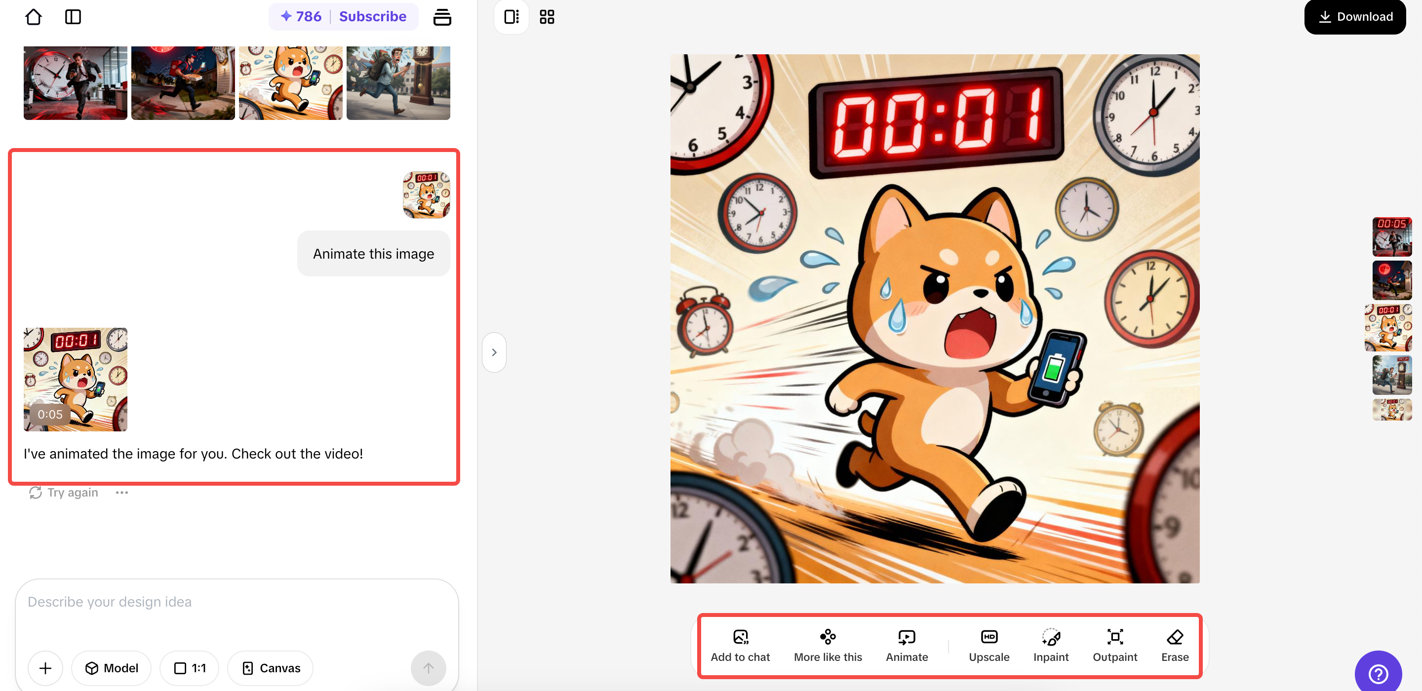 Editing tools on Pippit
