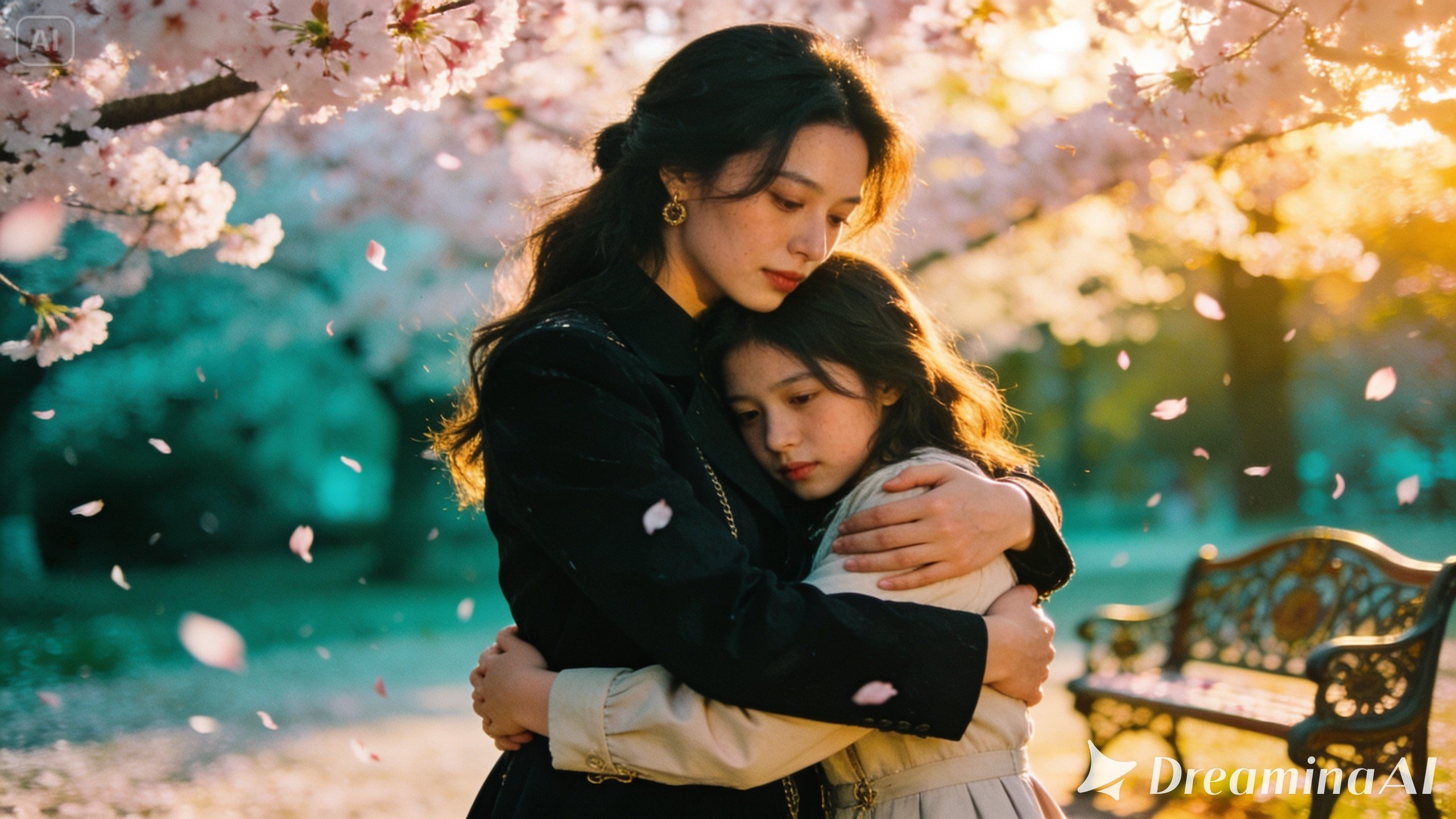 Portret de familie fotoreal prompt pentru ziua mamei ai fotografie în Dreamina