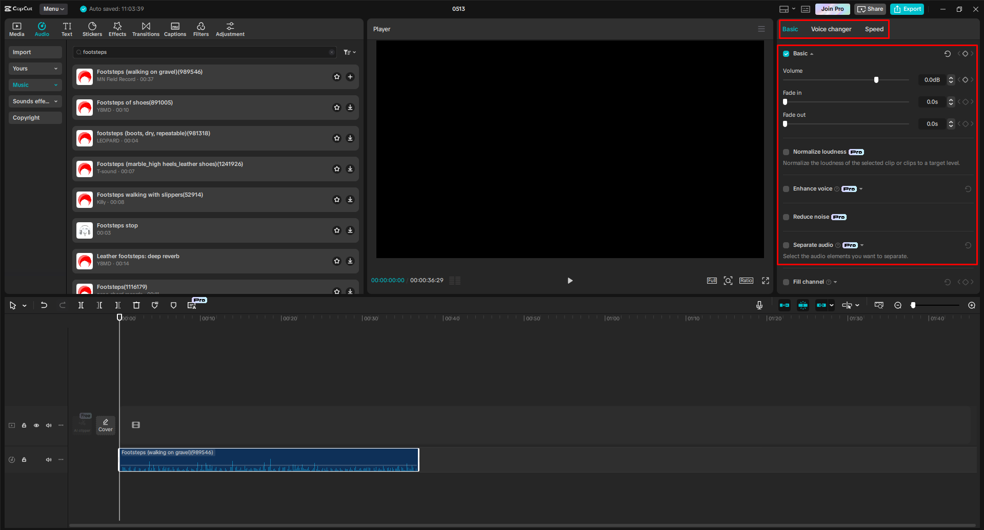 Customize the footsteps sound effects