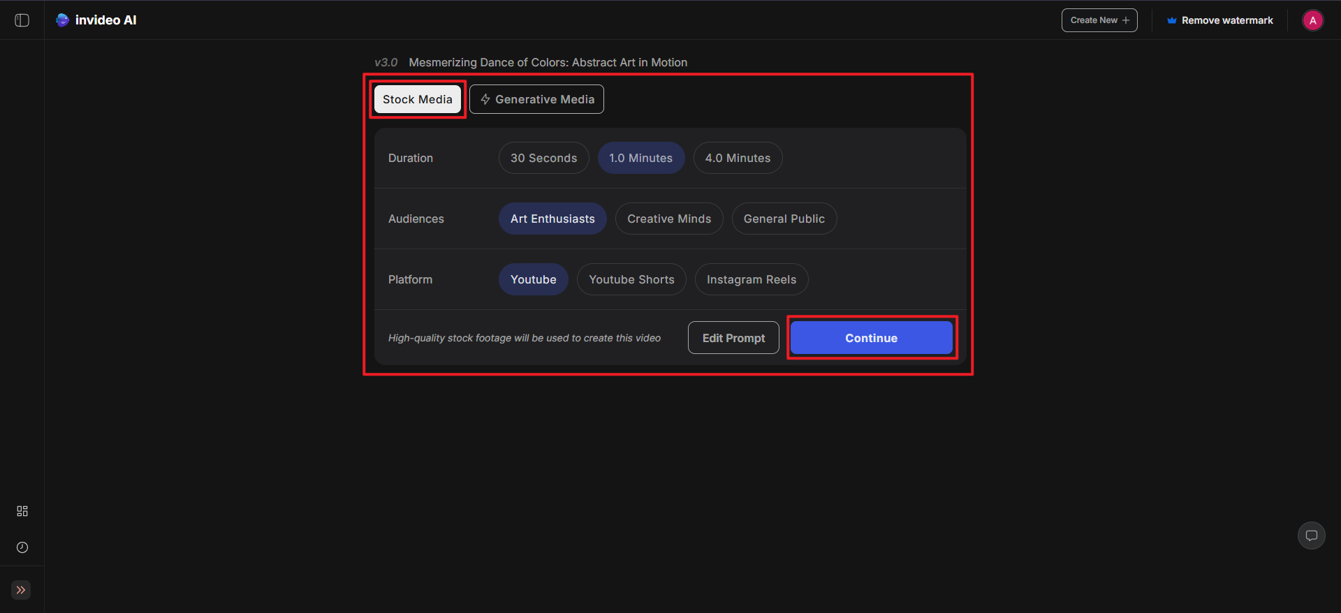 Criar vídeo de arte ai