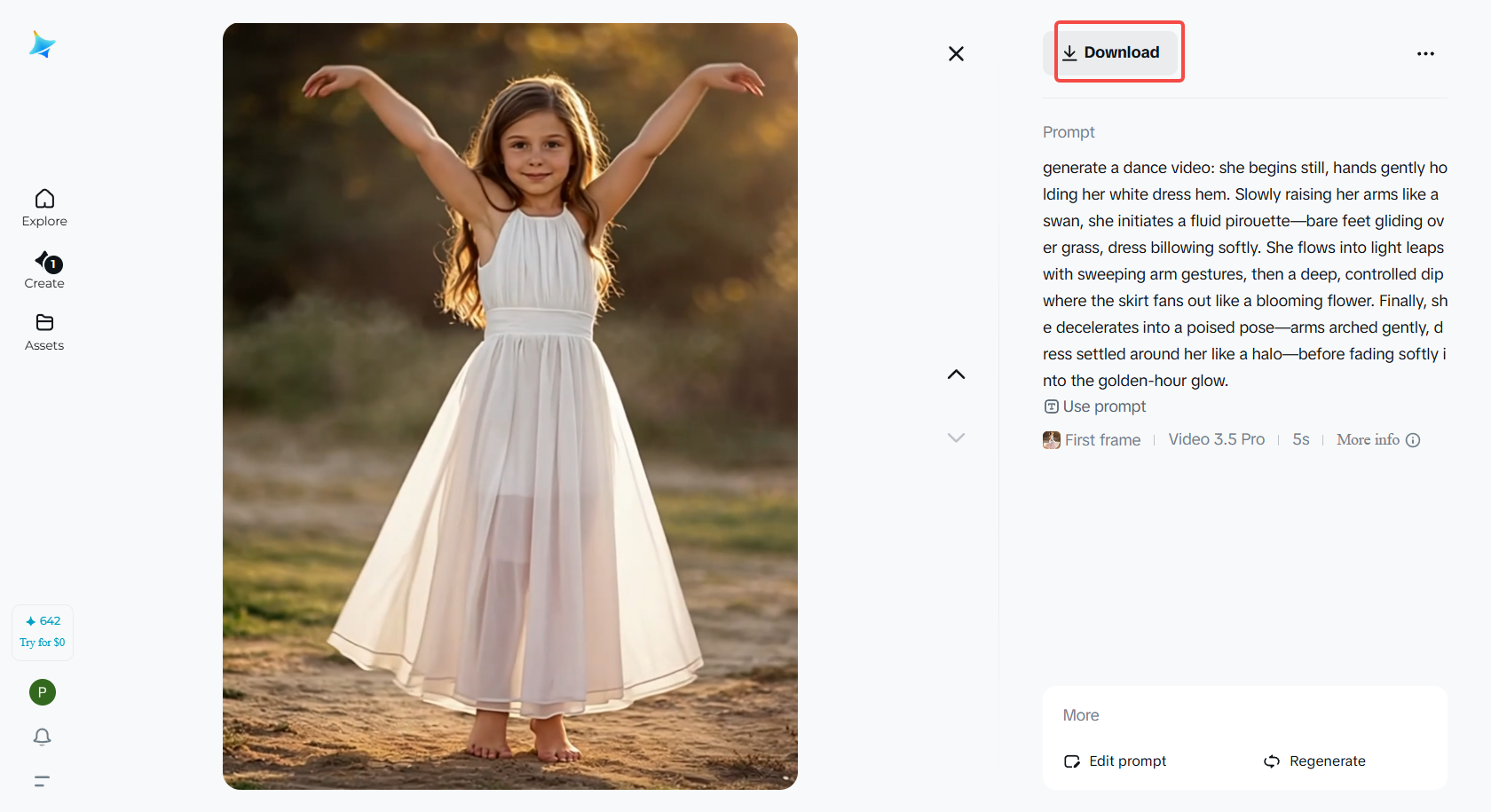 Download the final TikTok dance video