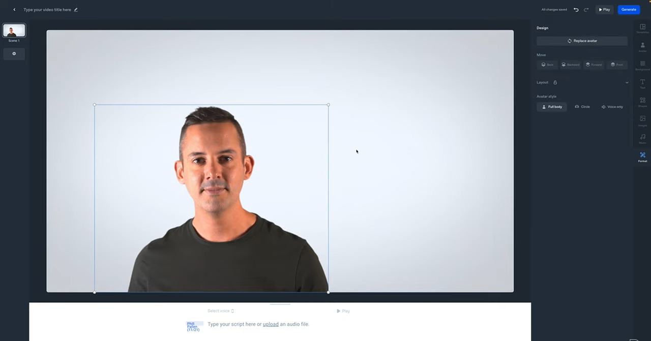 Using Synthesia for creating AI avatars