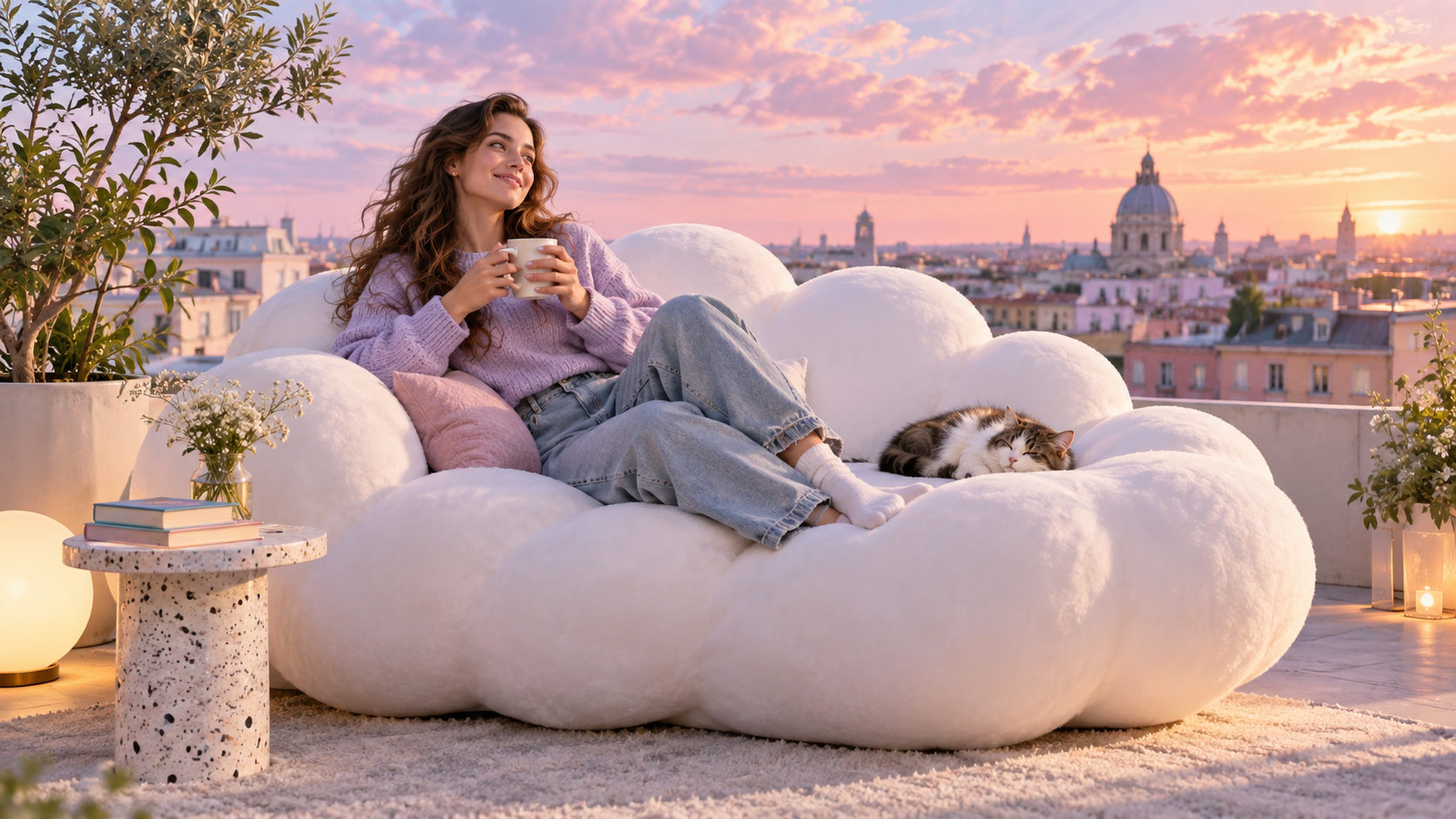 雲のソファのポートレート