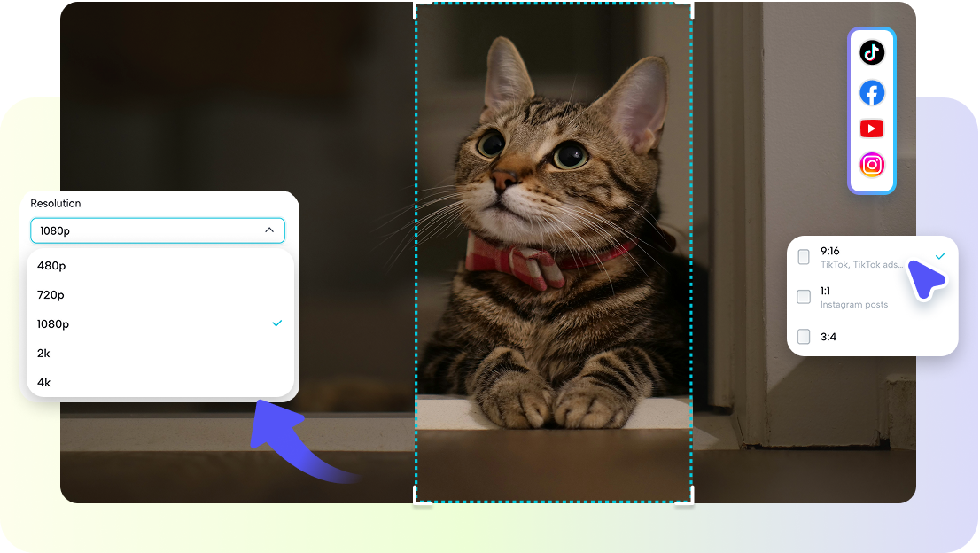 Automatisch bijsnijden met hoge resolutie voor alle platforms
