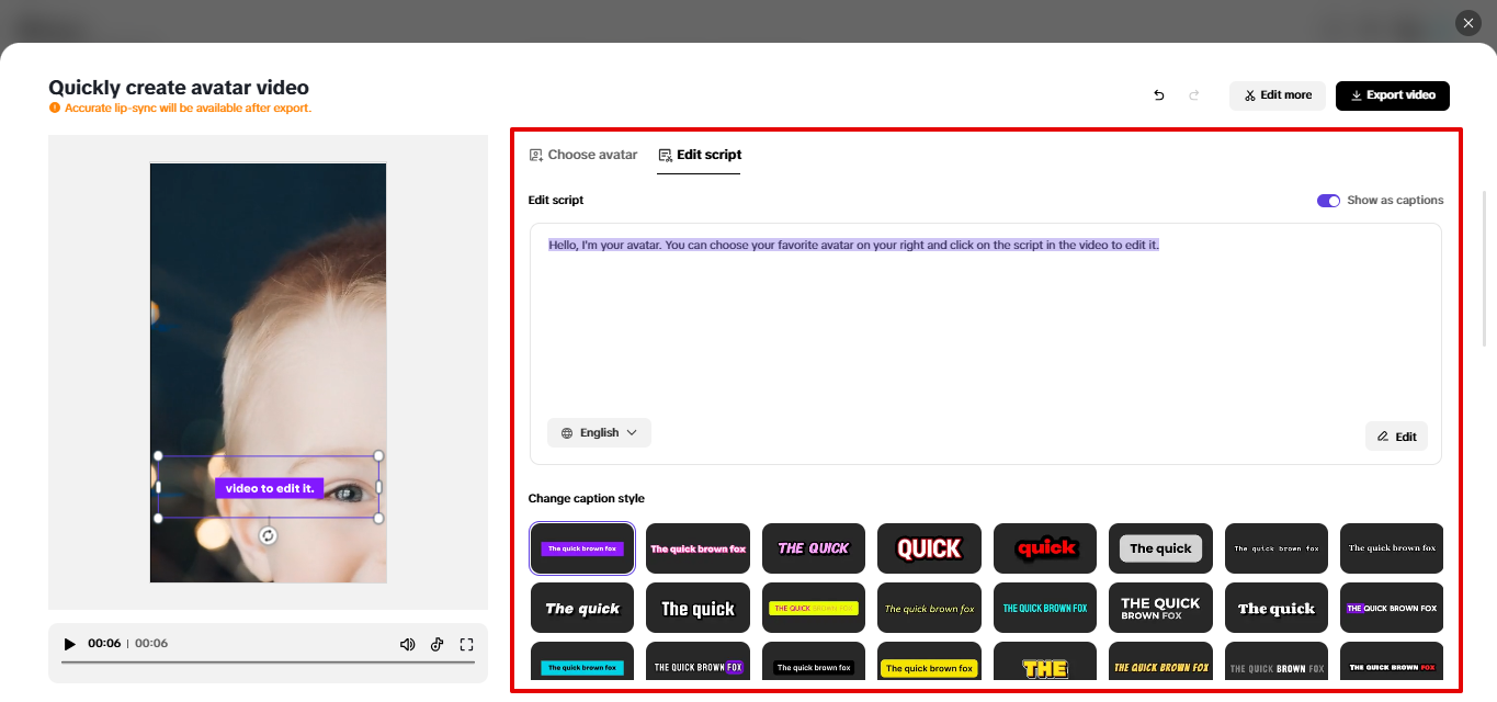 Adding script for baby talk AI in Pippit