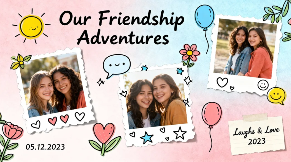 Friendship memories book image