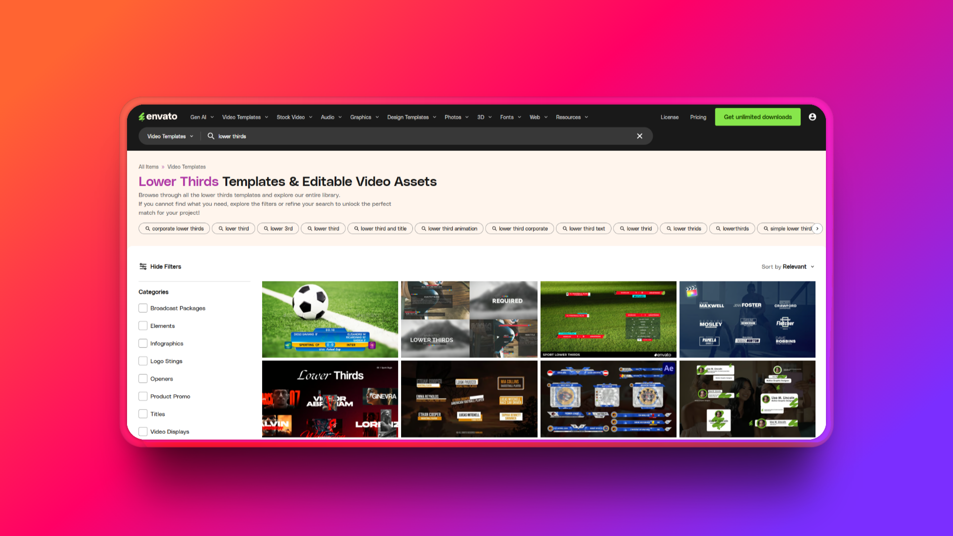 Envato alt yazıları