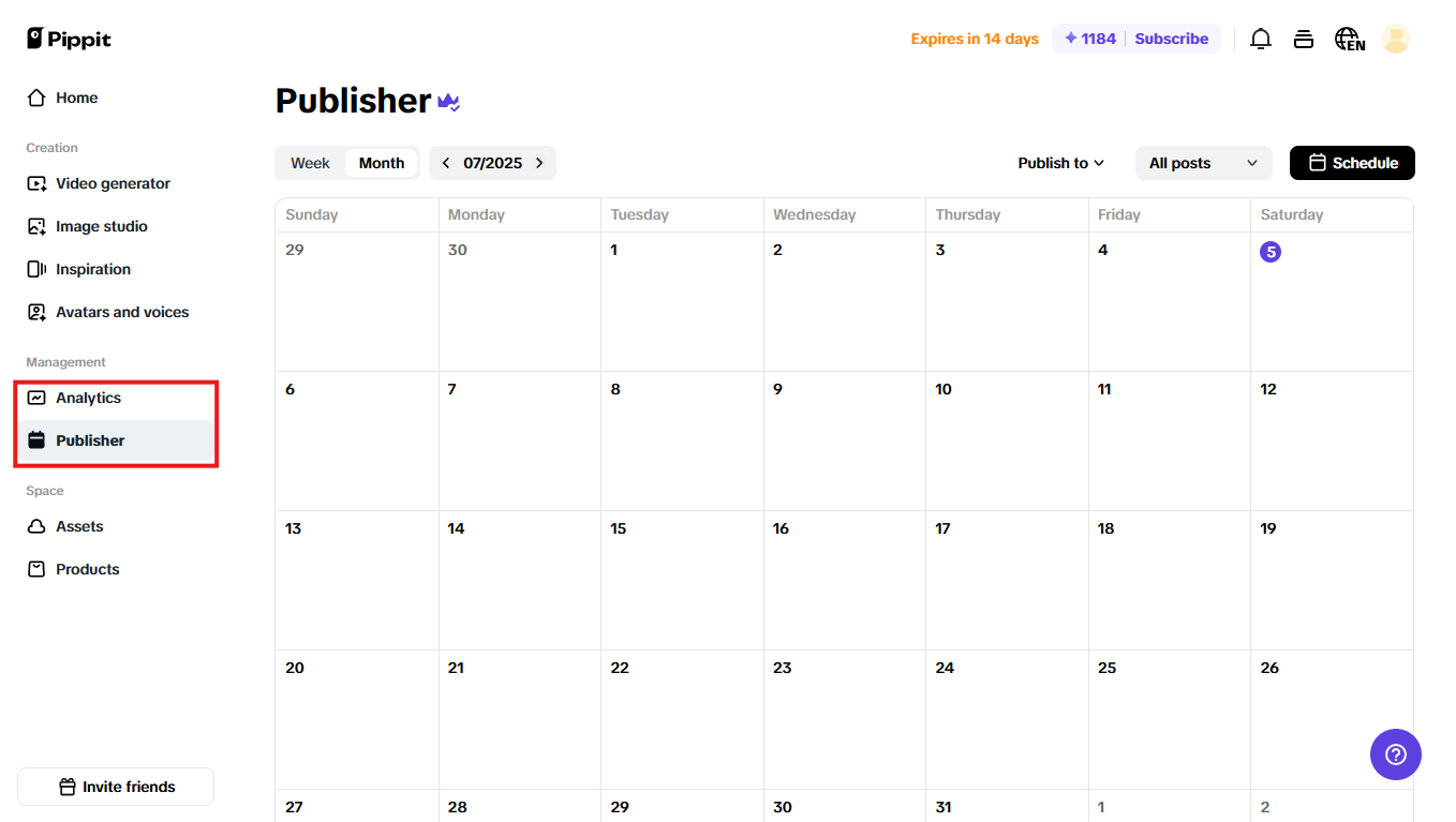 Auto publishing and analytics