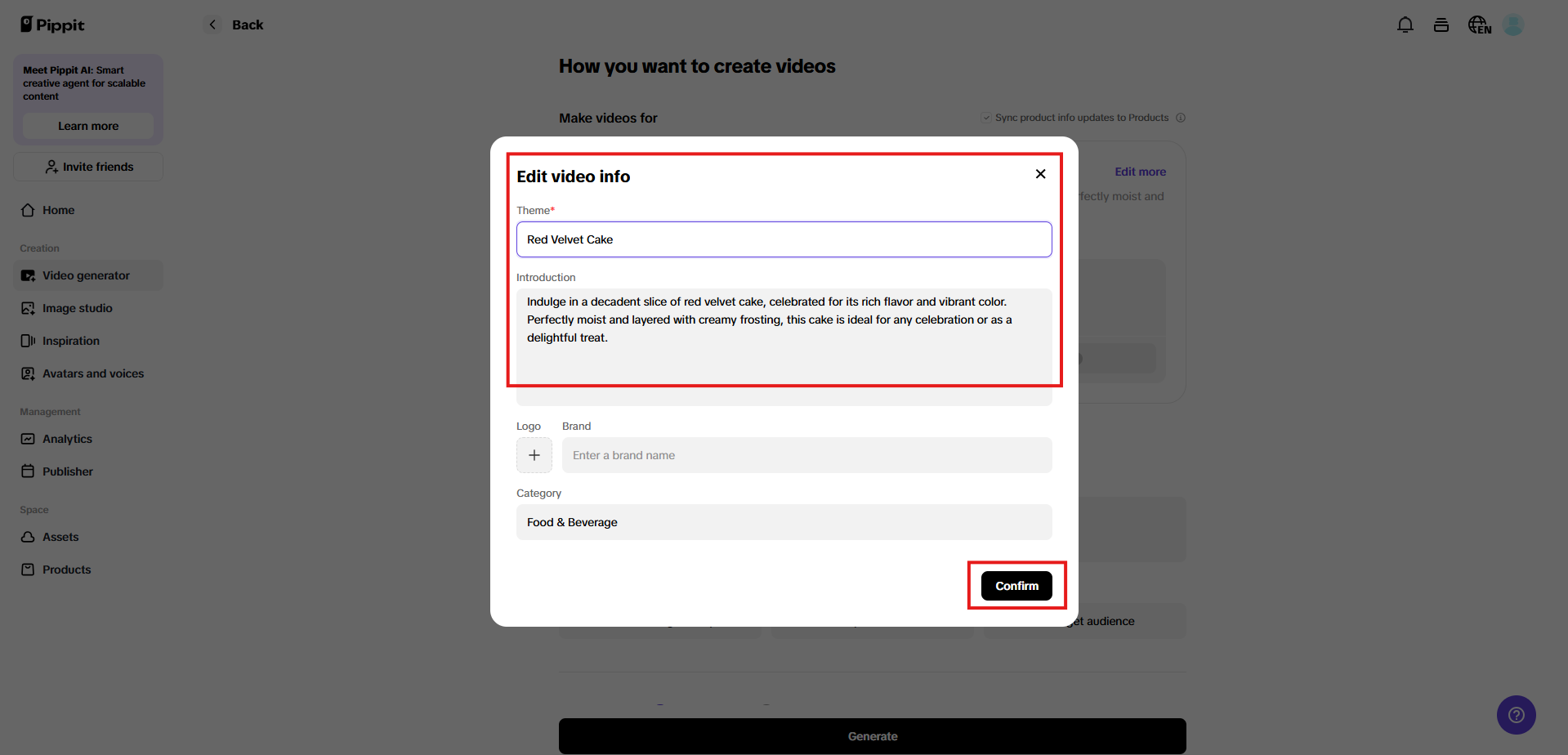Add product details