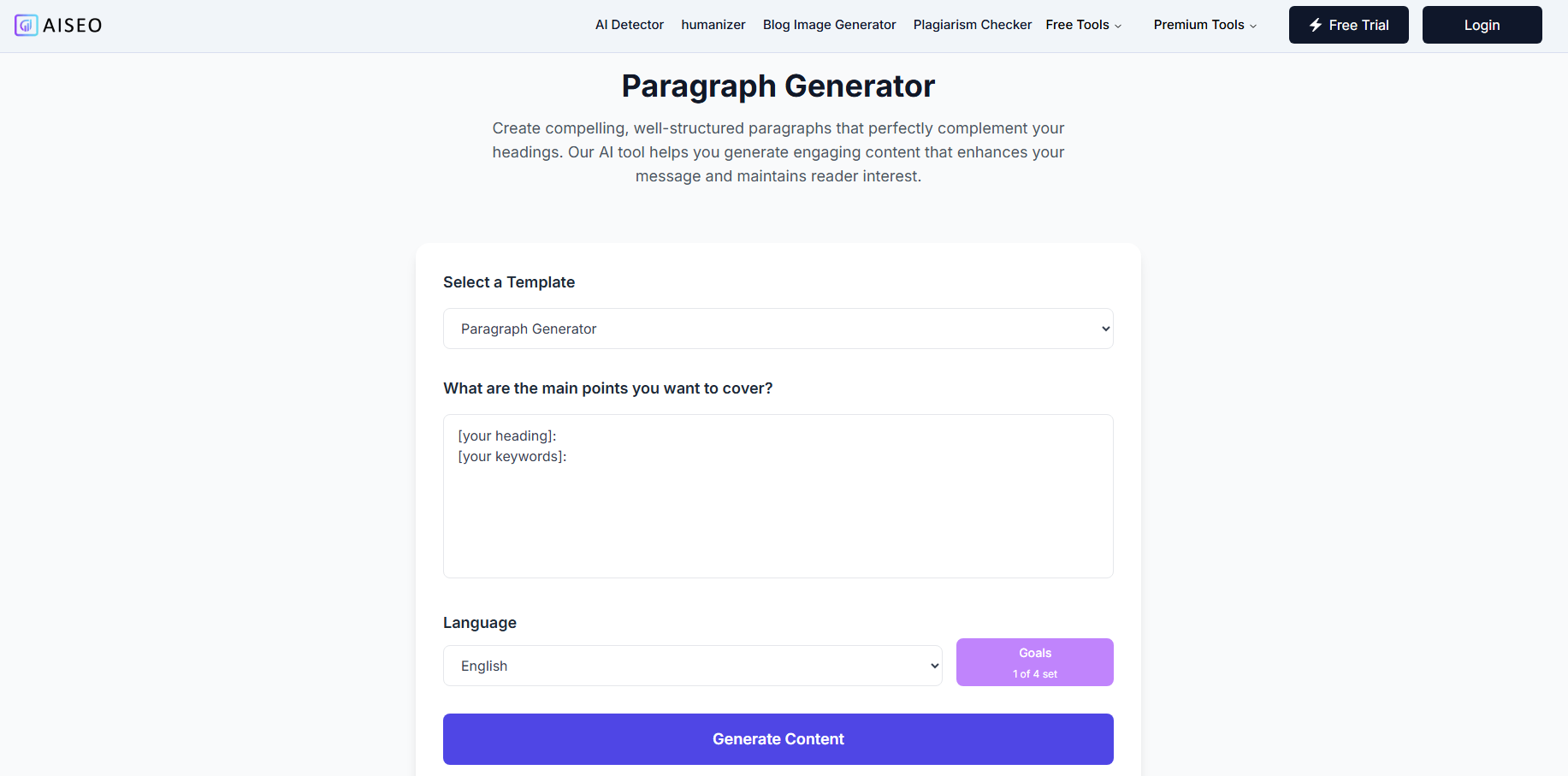 AISEO paragraph generator