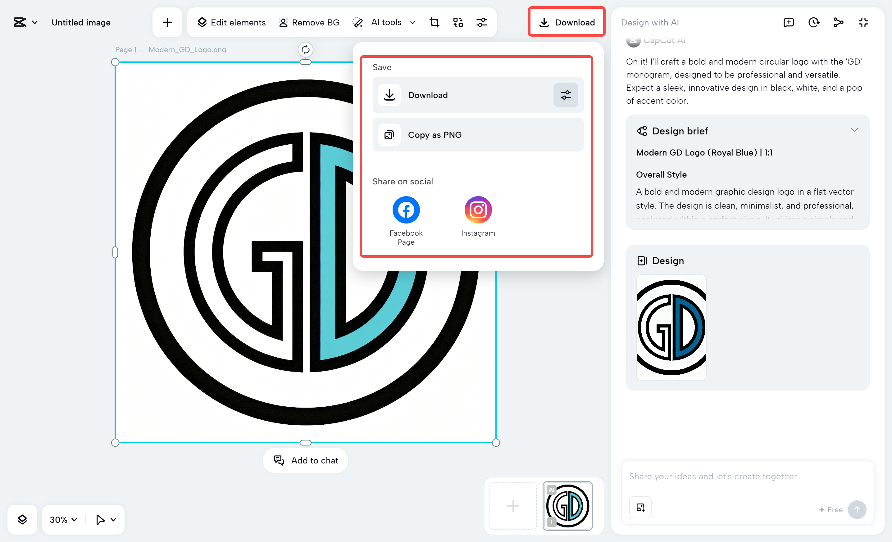 Exporting the media from the CapCut desktop video editor