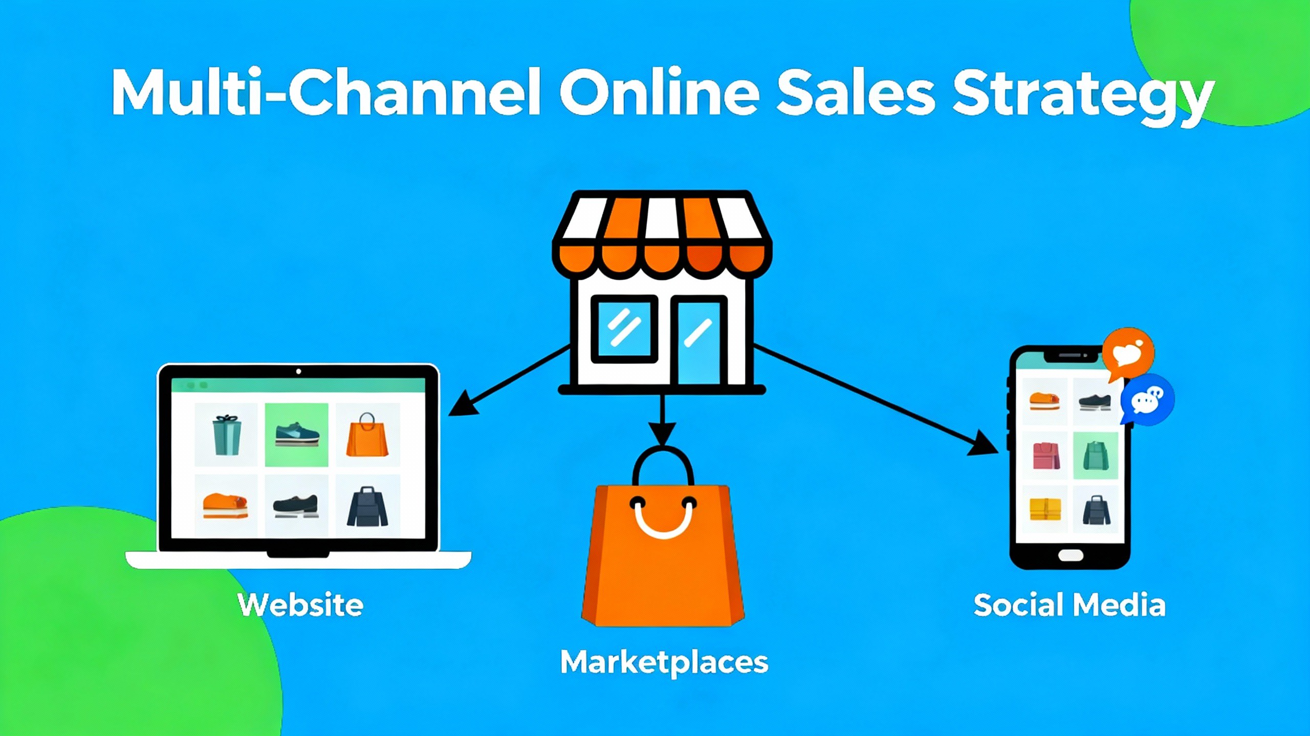 Use diferentes canais para vender seus produtos online