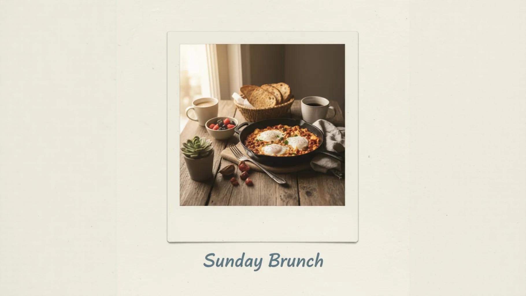 Polaroid food picture