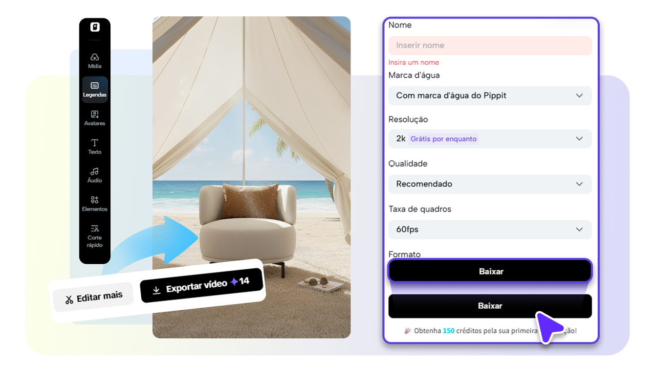 Converter e compartilhar vídeo MP4/MOV