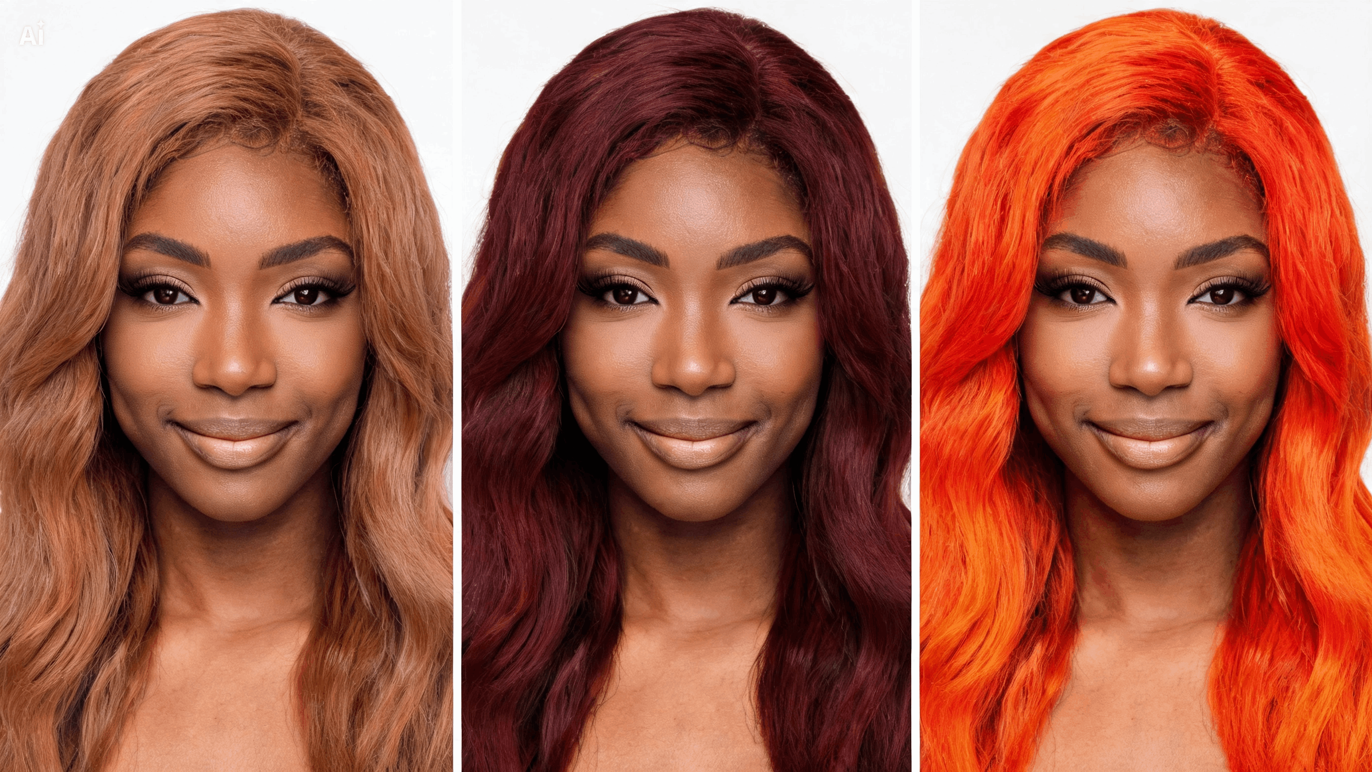 Compare Red Hair Shades Before Coloring