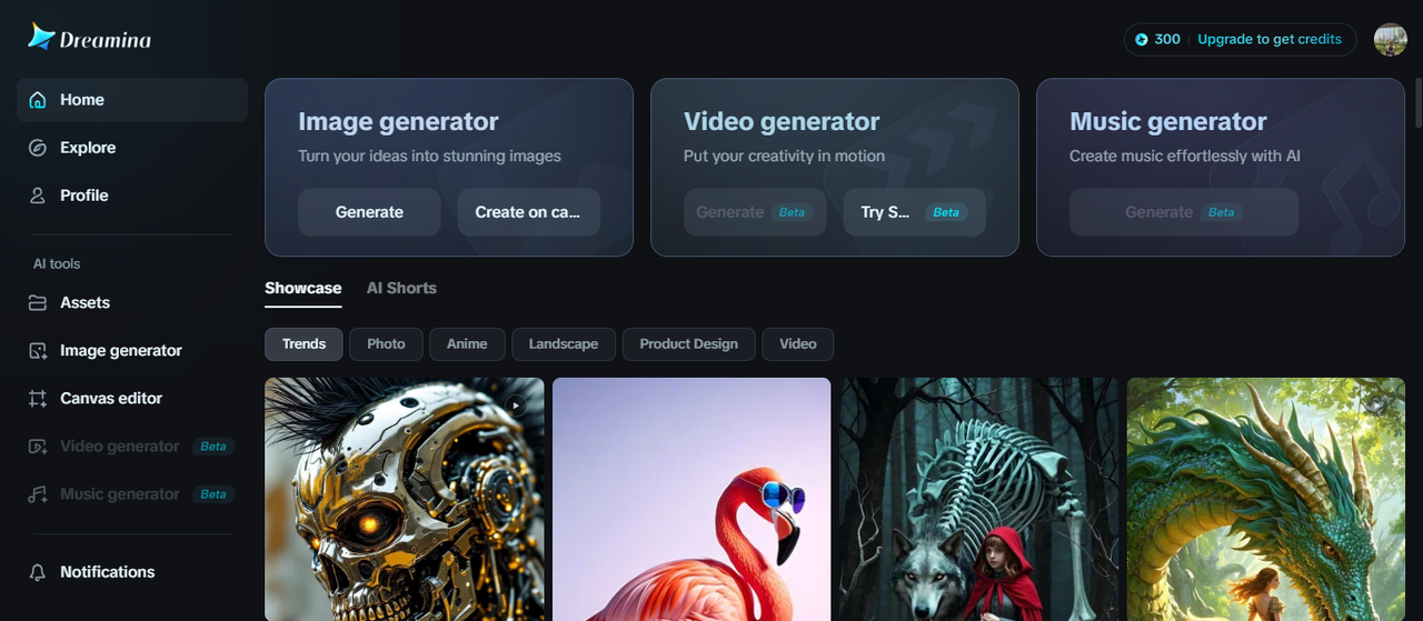 Dreamina's AI photo editor