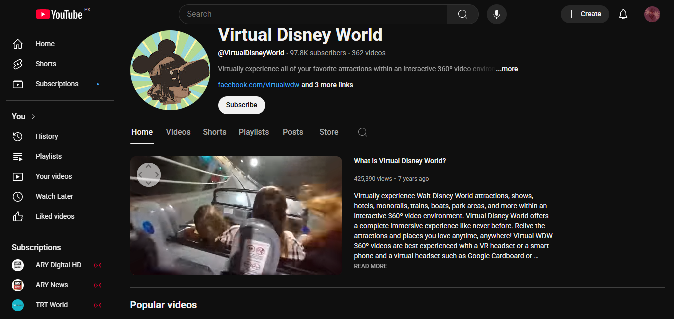 Disney - parque virtual 3D