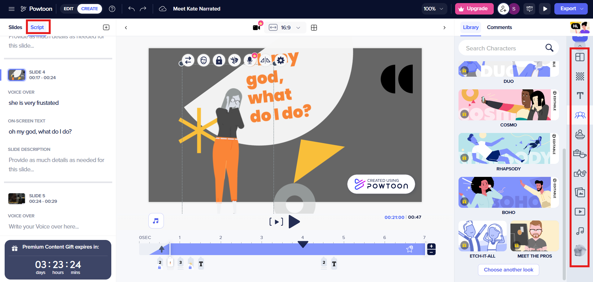 Enter the script and customize