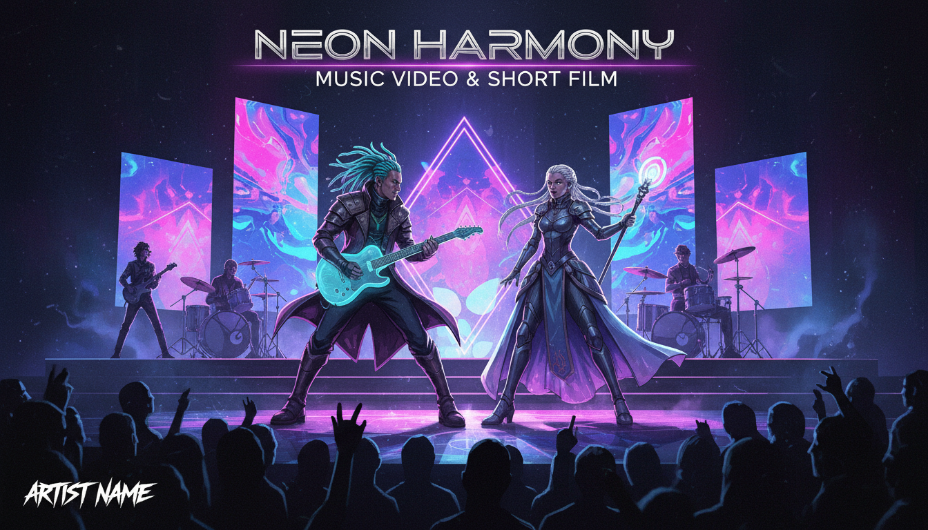 seedance_vs_veo_ cover: stylized performance scene with neon accents, consistent character design.
