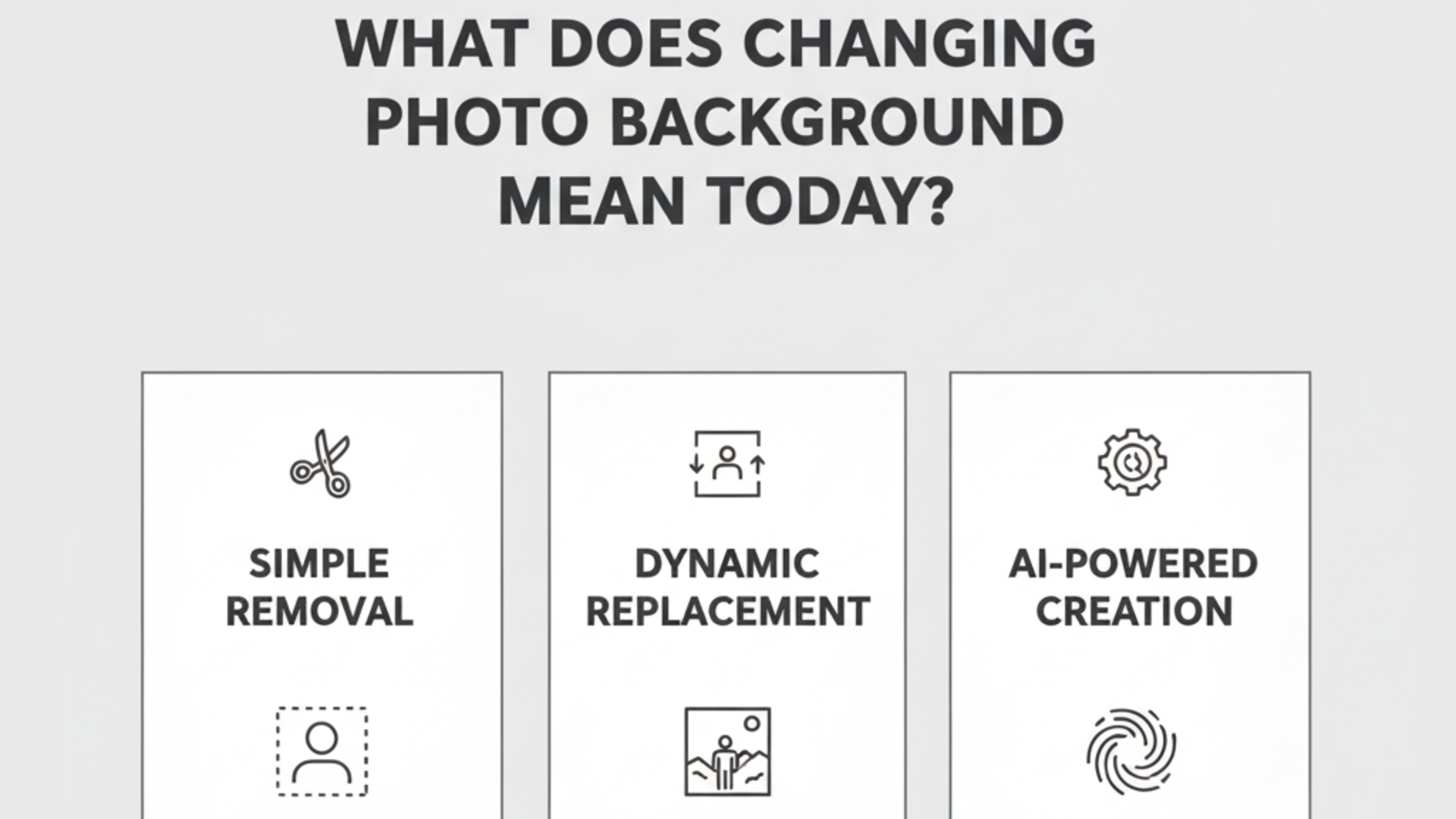 The concept of changing photo backgrounds